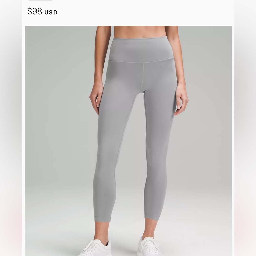 Lululemon rhino grey align leggings 25”, Size 2